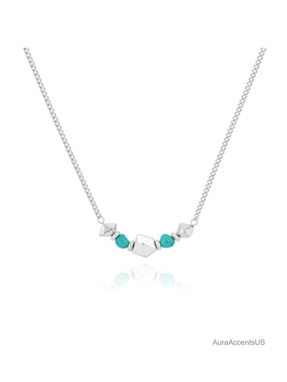 Wrangler Beaded Bar Western Necklace Copper Turquoise Pendant